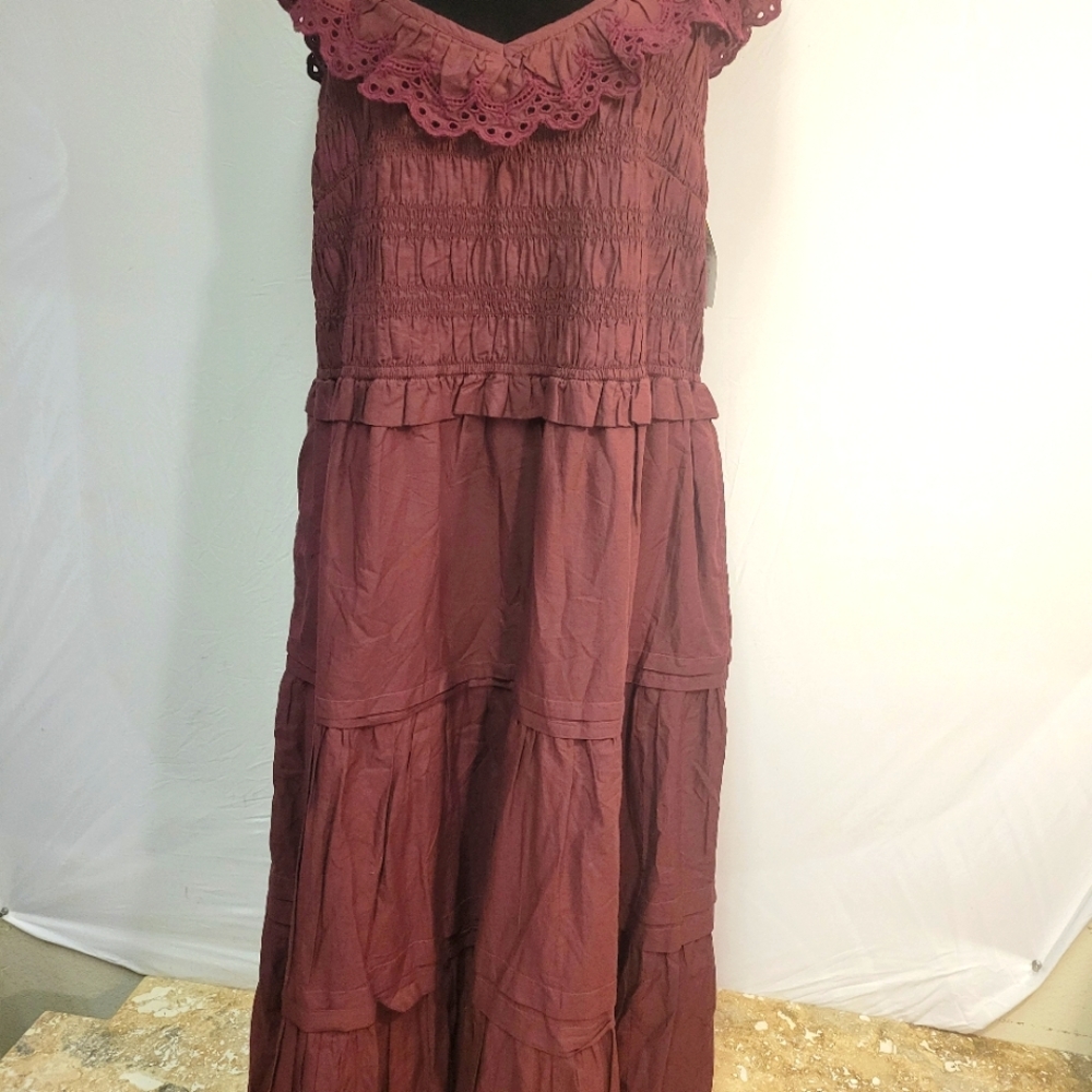 Lucie Embroidered Cotton dress NWT 14W